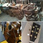 43" Jumbo satin finishing acoustic guitar hand made mahogany wood color acoustic