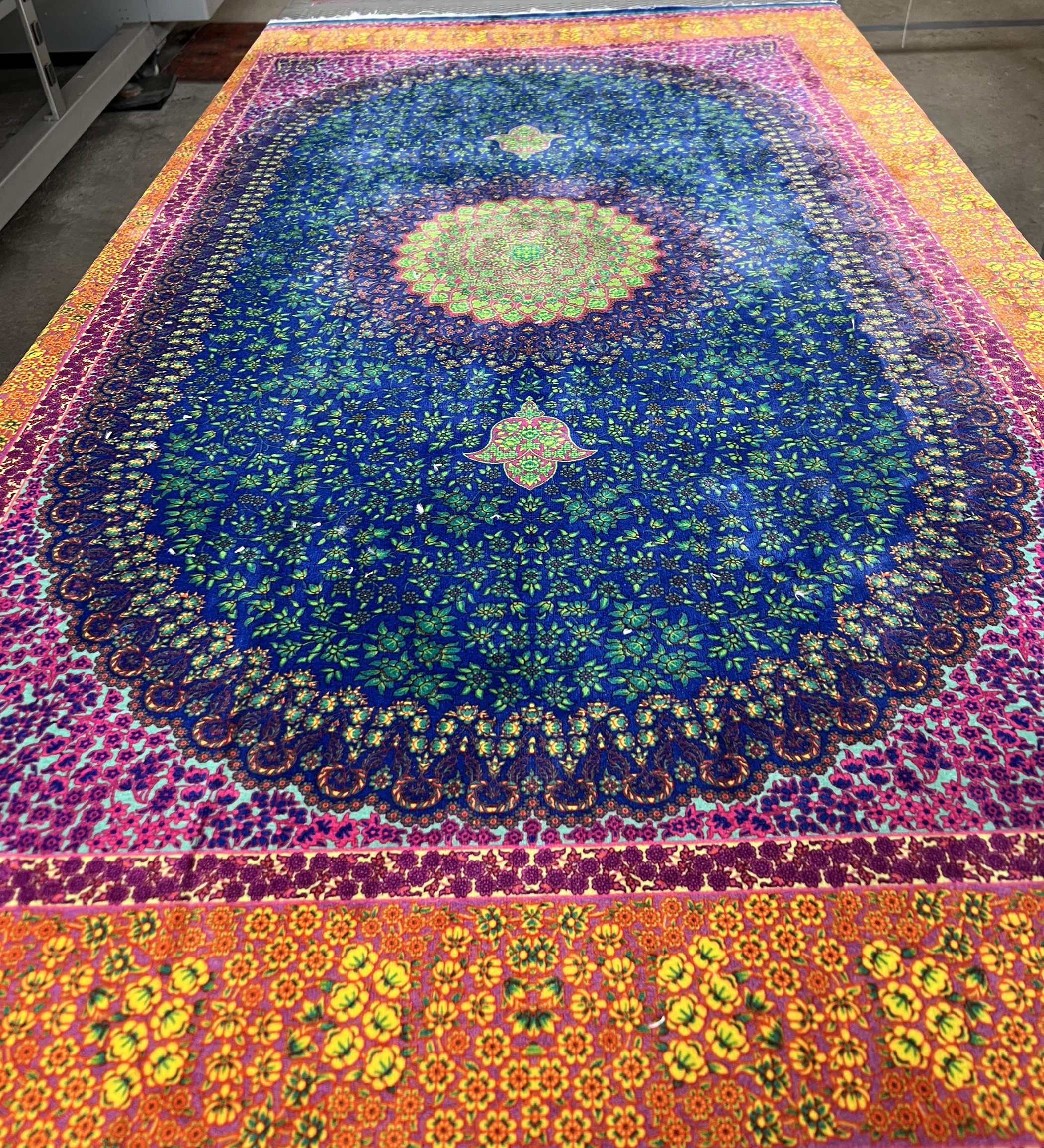 Pigment Ink Carpet Printing Machine 4 Meters Max Width Print Rug Printer Machine