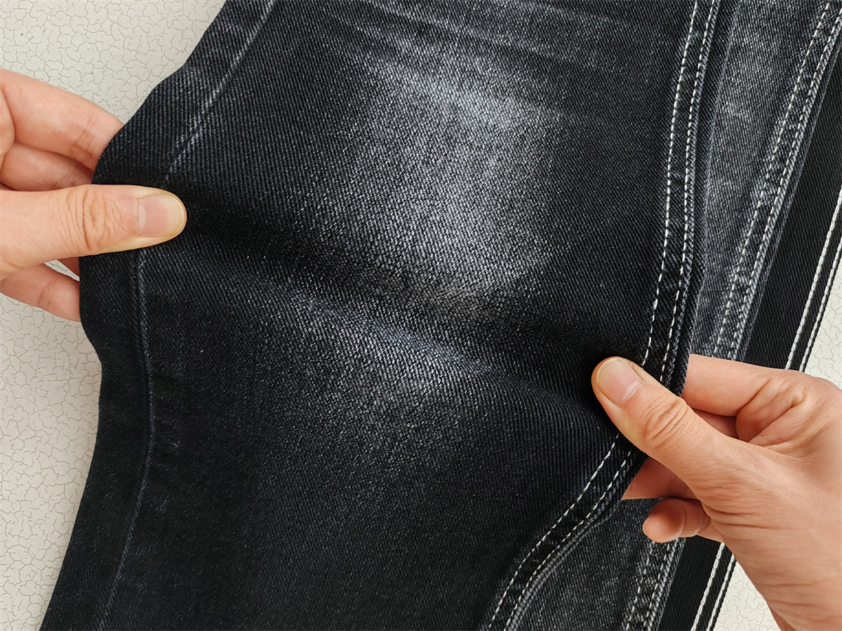 12oz Black Denim Fabric For Man Jeans Or Jacket Black Backside For Brand Jeans