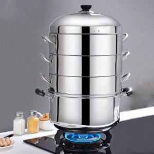 Quality New Arrival Kitchen Industrial Steamer Pot Cookware Mutil Layer Stainless Steel Steamer Pot With SS Handle wholesale