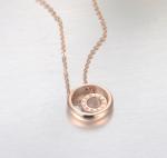 Roman numerals Pendant Necklace Stainless Steel Jewelry Necklace Rose Gold Chain