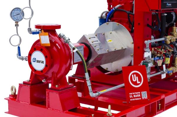 Electric Motor End Suction Fire Pump , Fire Fighting Pump Water Pump 300GPM