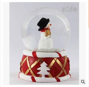 Quality New creative promotion gift christmas santa clause resin led snow glass ball event supplie wholesale