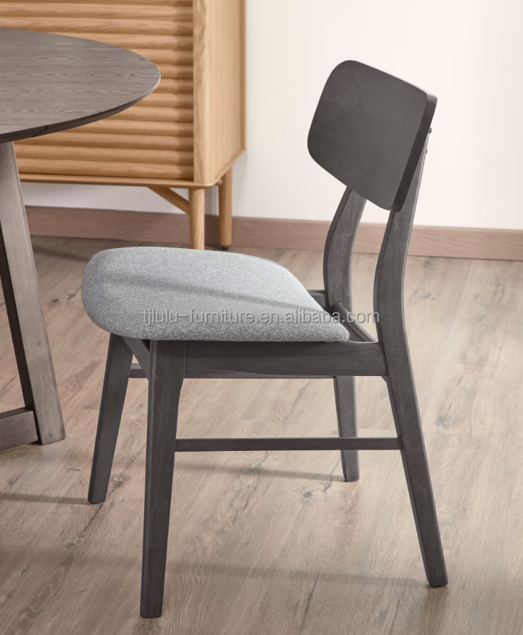 Customize Restaurant Hotel Upholstery Wooden Dining Chair in Sturdy Solid Wood Material and Modern Design