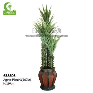Quality Anti UV Artificial Succulent Plant Landscaping Tropical Fiber Agave wholesale
