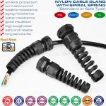 Spiral PG Watertight Cable Glands and Metric Hermetic Cable Glands with Strain