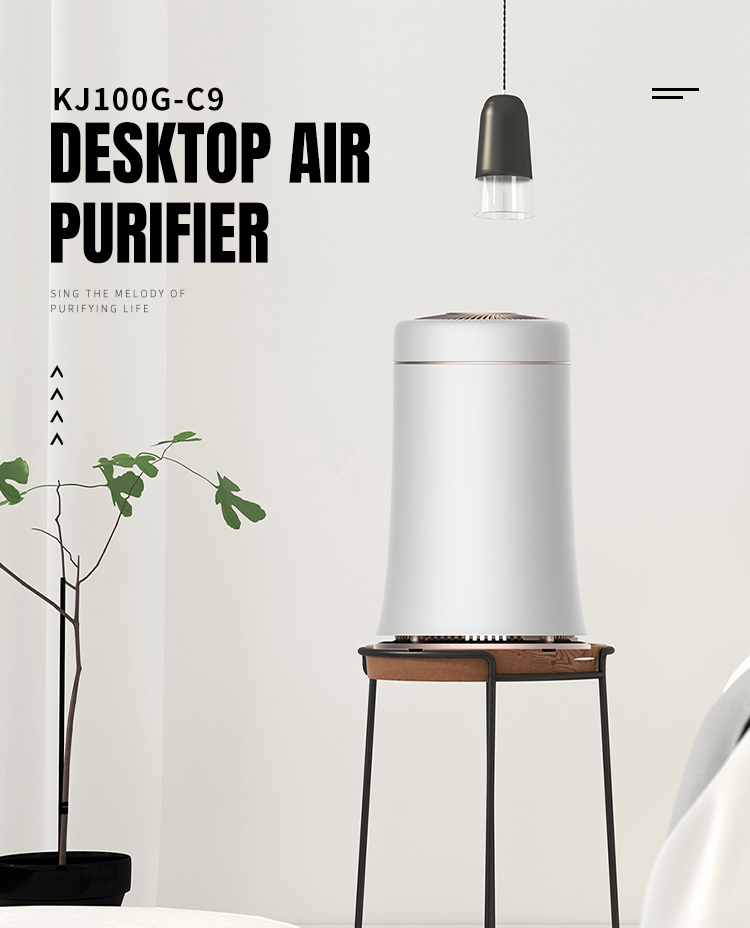 HEPA 13 Desktop Air Purifier 200 Sq Ft 100-240V 24W ABS Materials