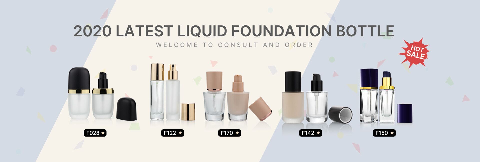 Wholesale Fashion Design 30ml Cosmetic Foundation Pump Skincare Lotion Glass Bottle