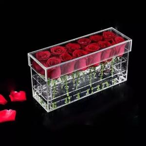 Quality Wholesale 12 Holes Clear Acrylic Flower Acrylic Box wholesale