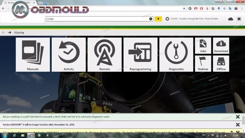 V5.3 AG&CF Agriculture Construction EDL V3 Diagnostic Kit Service Advisor F110 Tablet JOHN DEERE