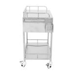 Compact 3 Tier Stainless Medical Trolley Corrosion Proof With Drawers