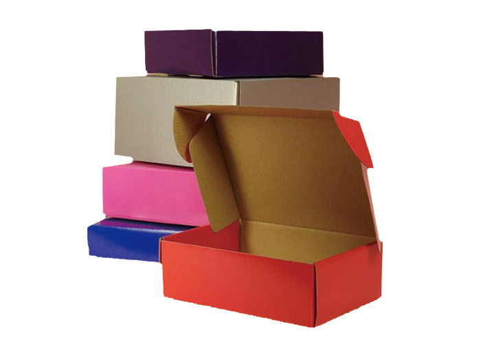 Currugated Paper Small Cardboard Packing Boxes Eco Friendly Flora Printed