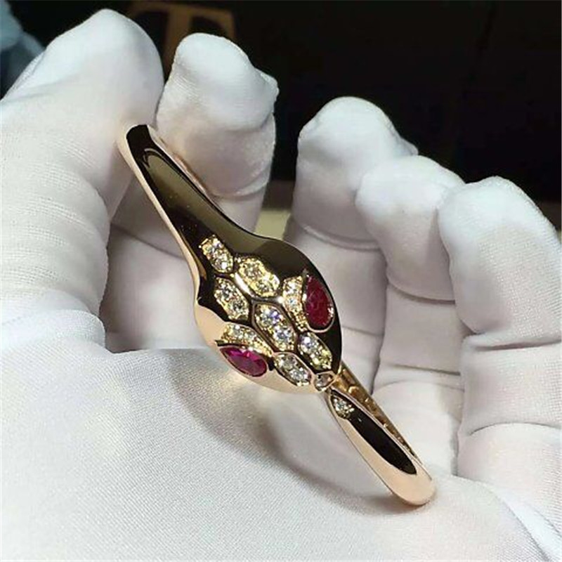Luxury jewe factoryi diamond snake Bracelet 18k gold white gold yellow gold rose gold diamond Bracelet