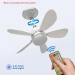 16 Inch LED Ceiling Fan Lights Remote Control E27 Ventilador Ceiling Fan Lamp
