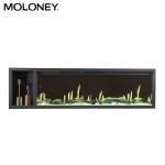 2500mm Insert Firebox Black Frame Living Room Heater