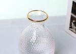 200ml Hammered Gold Rimmed Crystal Glass Sake Bottle