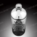 Empty Square Glass Fancy Rum Bottles 1000ml For Liquor