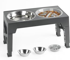 Quality Adjustable Lifting Slow Pet Food Bowl Outdoor Elevated Dog Bowls With Stand wholesale