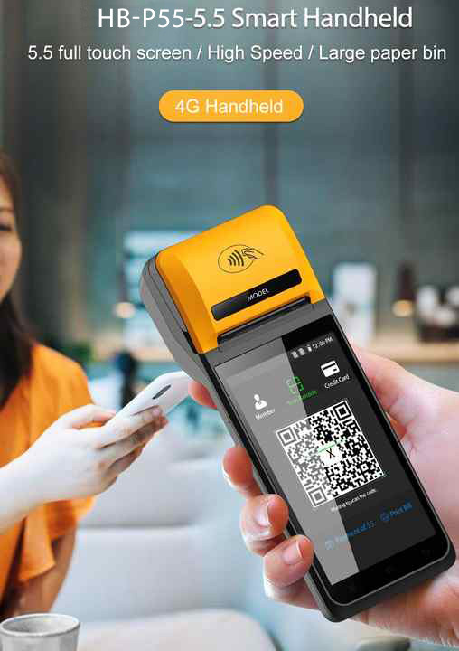 Front Camera 500 Million Pixels Desktop Android POS Terminal For Catering Retail Store And Transportation Needs