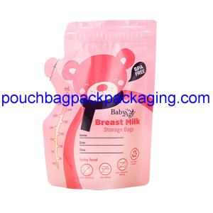 Quality Breast milk storage bag Food Grade double zipper on top 250ml wholesale