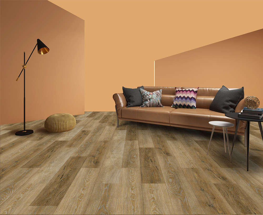 Wood Splicing UV DIY Oak Stone PVC Vinyl Laminate Flooring Modern Western Style GL-W7185-1