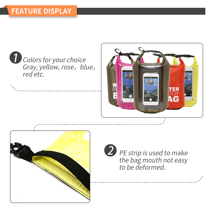 OEM ODM Triathlon Accessories 5L 10L 20L 30L PVC Ocean Pack Dry Bag