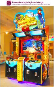 Quality 2 players Wild West cowboy shooting machine, gun shooting simulator video game wholesale