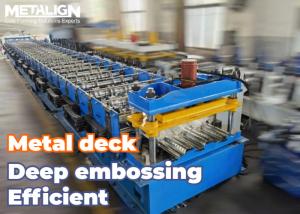 Quality High Strength Concrete Bonding Metal Deck Roll Forming Machine 22Kw 15m/Min wholesale