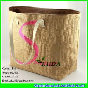 Quality LUDA 1 color logo printed paper straw beach bag wholesale
