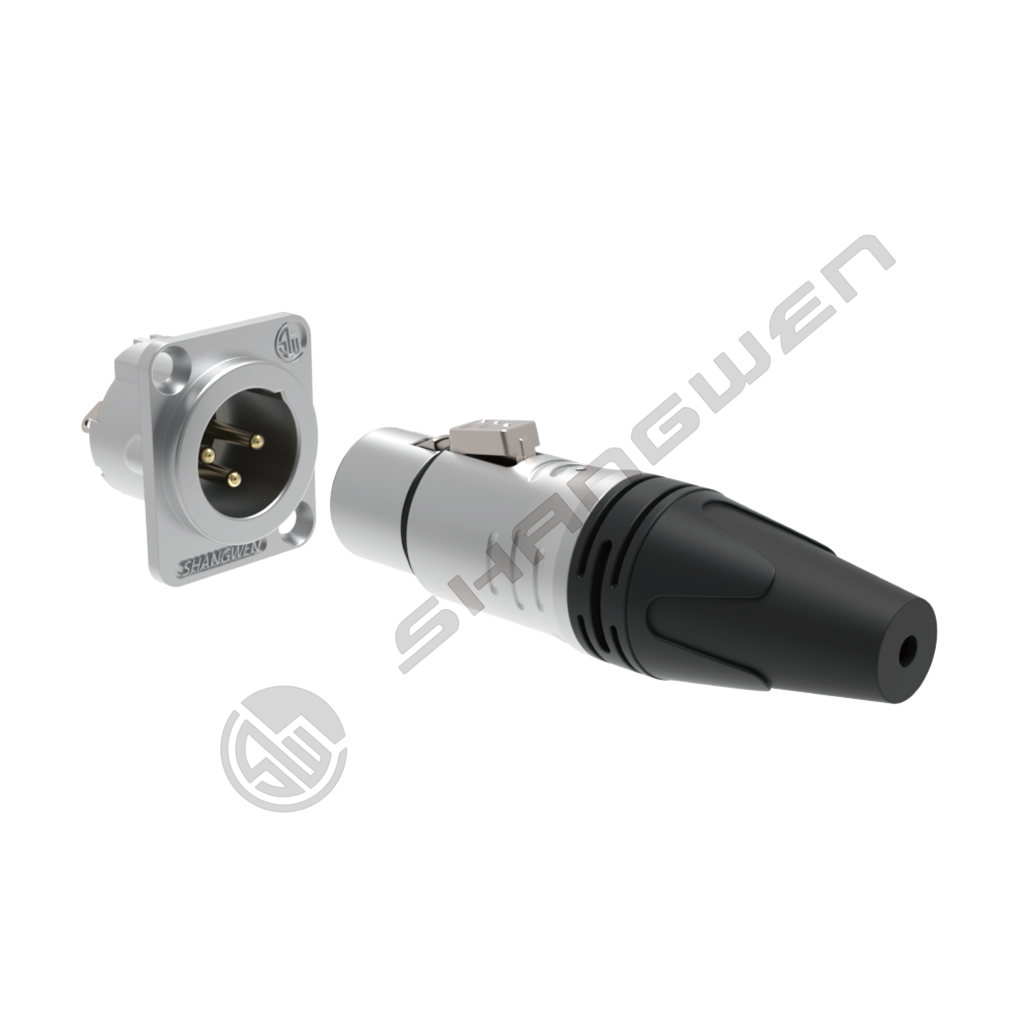 Mini D-Type XLR Audio Connector 3-Pin Male Socket Zinc Alloy Shell Panel Mount Jacks for Audio Speaker Microphone XLR Female