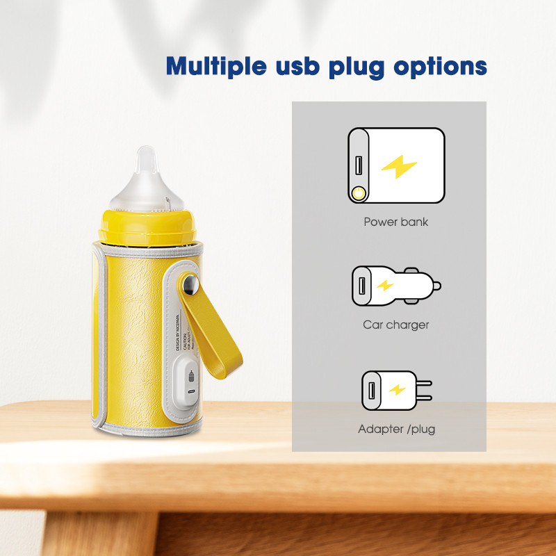 USB Portable Travel Bottle Warmer Breastmilk Velcro Design Feeder Bottle Warmer