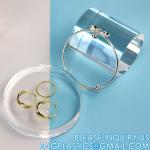 Clear Polished Acrylic Cube Cylinder, Square Display Block, Jewelry Display