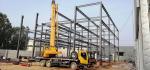 Q345B Garage Steel Frame Grey Color Paint, Industrial Garage 5000 square meter