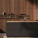 Smart Wood Lacquer Glossy Melamine Board Kitchen Cabinet Customized Italian