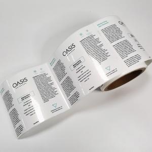 Quality Skincare Rectangular Waterproof Cosmetic Labels Pearlized BOPP Glossy Vinyl Sticker wholesale