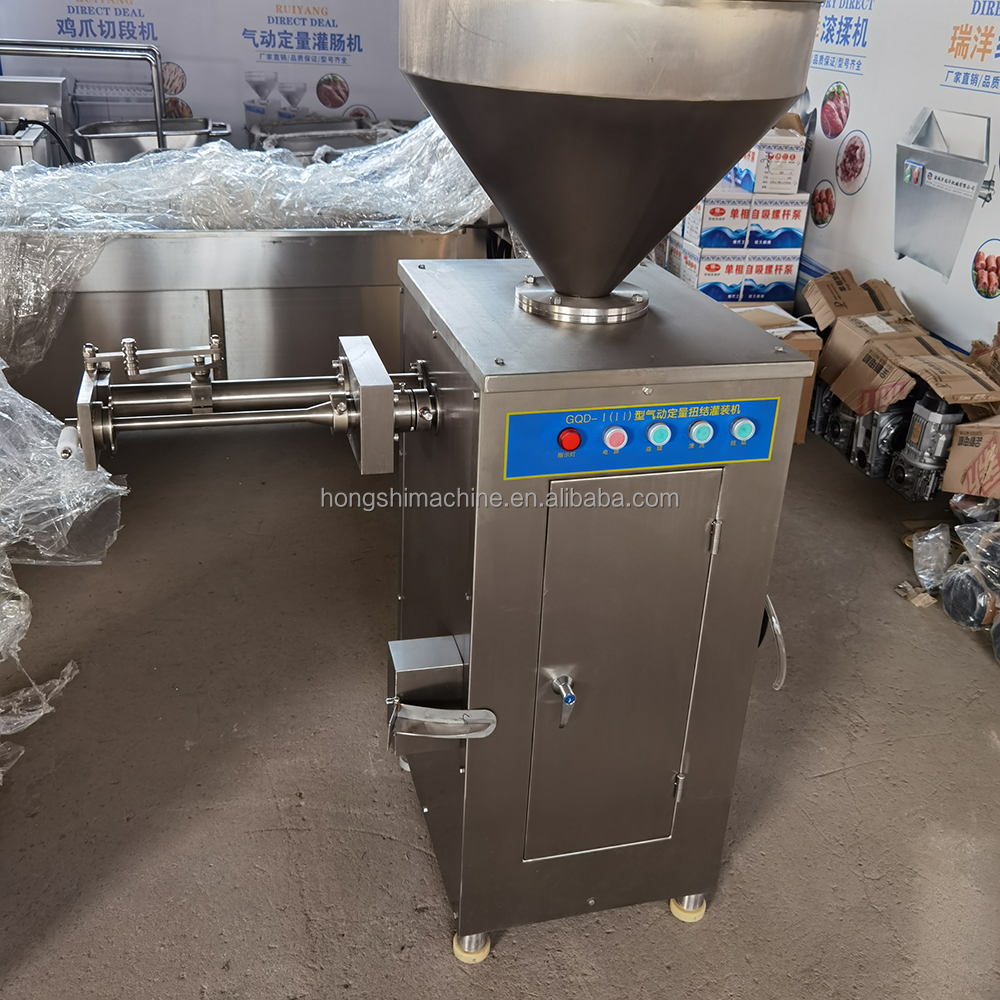 Automatic Vacuum Sausage Stuffer Making Machine Pneumatic Sausage Stuffing Filing Machine with Twisting