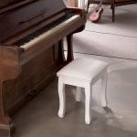 PU Leather Width 40cm Solid Wood Stool MDF Bench Soft Sponge