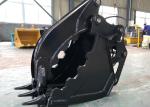 The hydraulic thumb bucket is a customizable bucket that can be used to grab