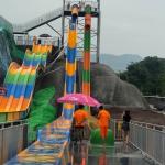 Fiberglass Water Park Speed Water Slides Colorful Design 180 Guests/Hr