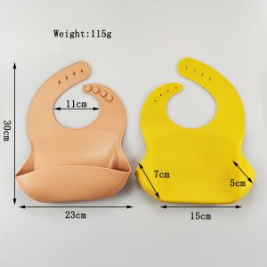 Quality Factory Offer EN-71 Certification Water Proof Silicone Bibs Food Grade Baby Feeding Bibs wholesale