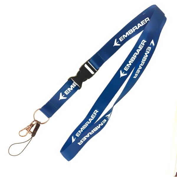 Reinforced Custom Logo Lanyards Safety Buckle Reflective Strap Company Branded