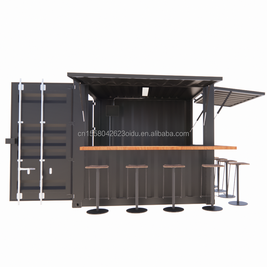 Moisture-Proof 10 Foot Mini Pop-Up Store Container for Coffee Shop/Bar/Fast Food Restaurant/Convenience Store/Kiosk/Booth