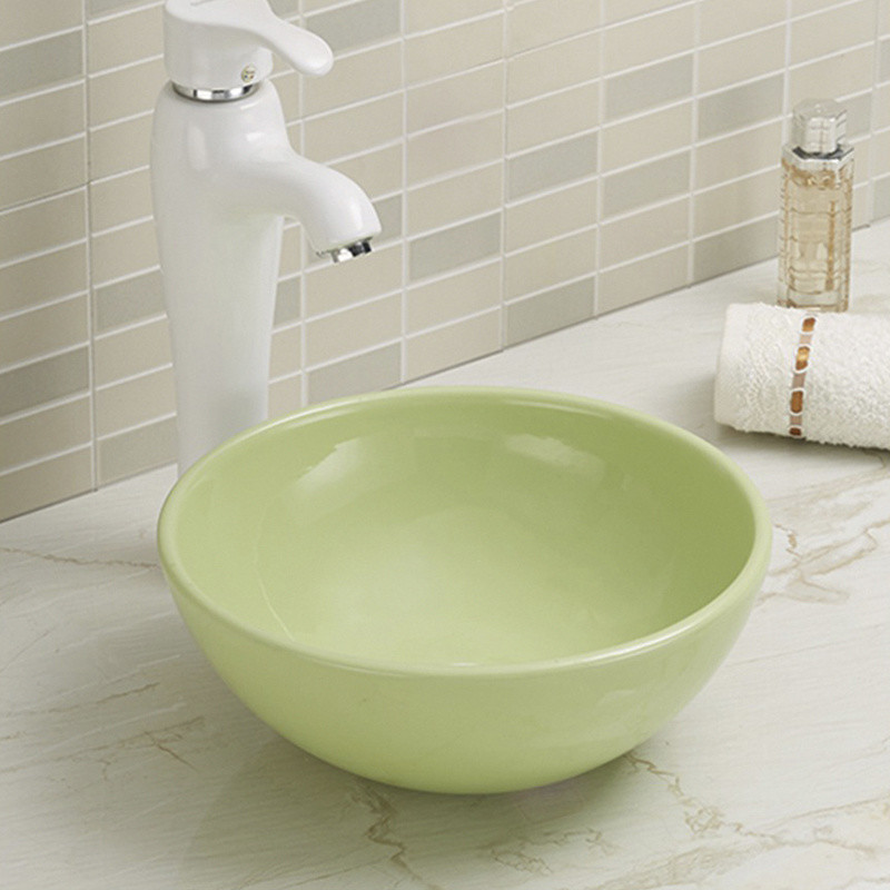 Heat Resistance Round Freestanding Sink Bathroom Long-Standing Use Wash Basin Table Top