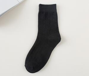 Quality Plain Color Thermal Trendy Mens Socks Cotton Comfortable Knitting For Business Men wholesale