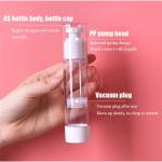Transparent Plastic Airless Cosmetic Packaging With Spray Pump Screw Up