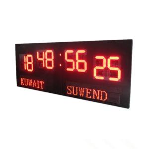 Quality Led Team / Player Name Soccer Electronic Scoreboard With 20 Inch Red Digit wholesale