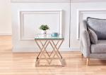 Stainless Steel Transparent Glass 13kgs Modern Side Tables