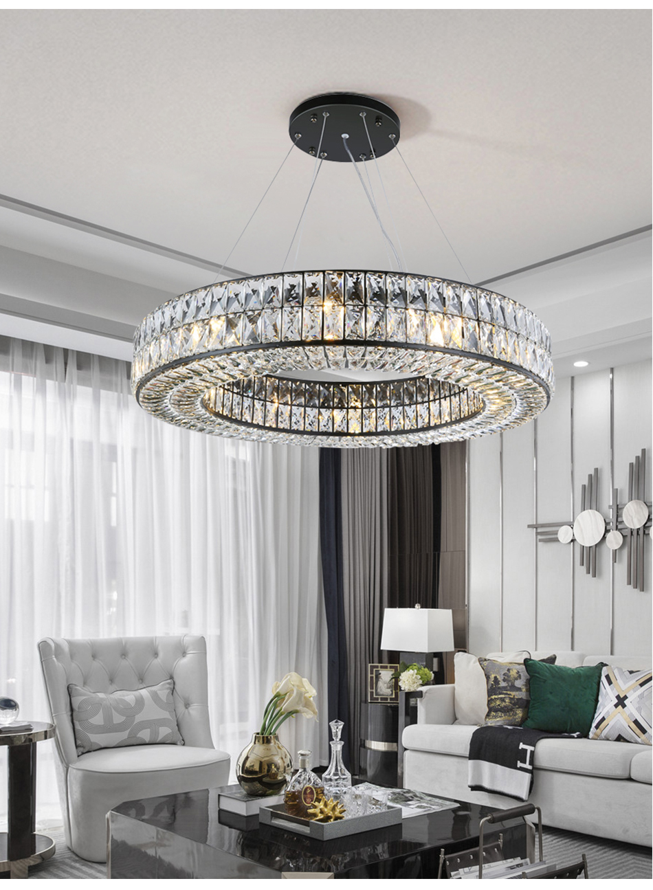 Luxury Crystal Chandeliers For Living Room Lobby Modern Home Decor crystal led chandelier(WH-CY-189)