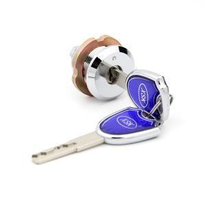 Quality Bright Chrome Plated Cabinet Door Cam Locks Asteners Blue Metal Color wholesale