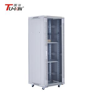 Quality 19 Inch 32u Standing Network Cabinet Office Server Rack With Cooling Fans On Wheels wholesale
